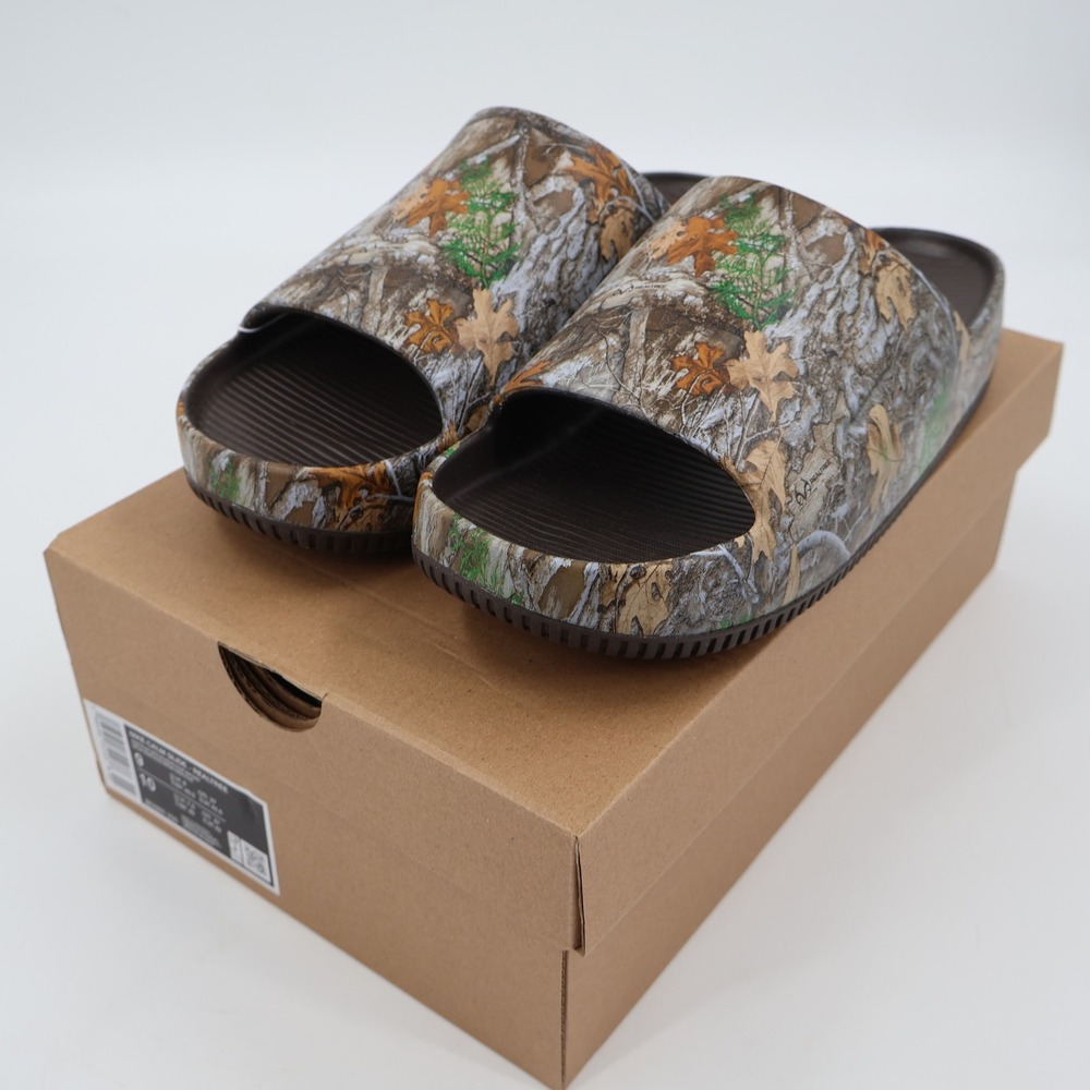 Nike Calm Slide Realtree Camo Mens 9 Womens 10 Baroque‎ Brown IB2885-200